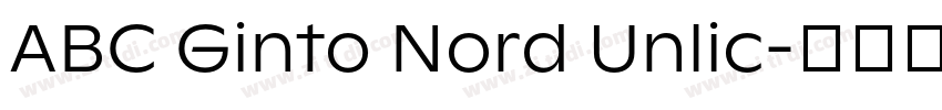 ABC Ginto Nord Unlic字体转换